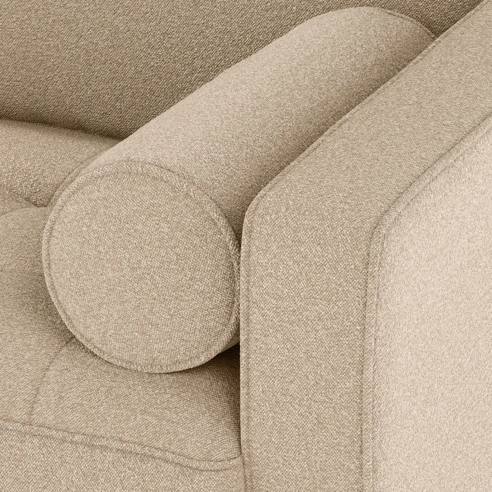 Sven 88" Tufted Sofa - Ratine Buff