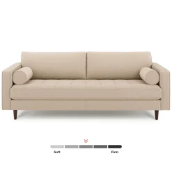 Sven 88" Tufted Sofa - Ratine Buff