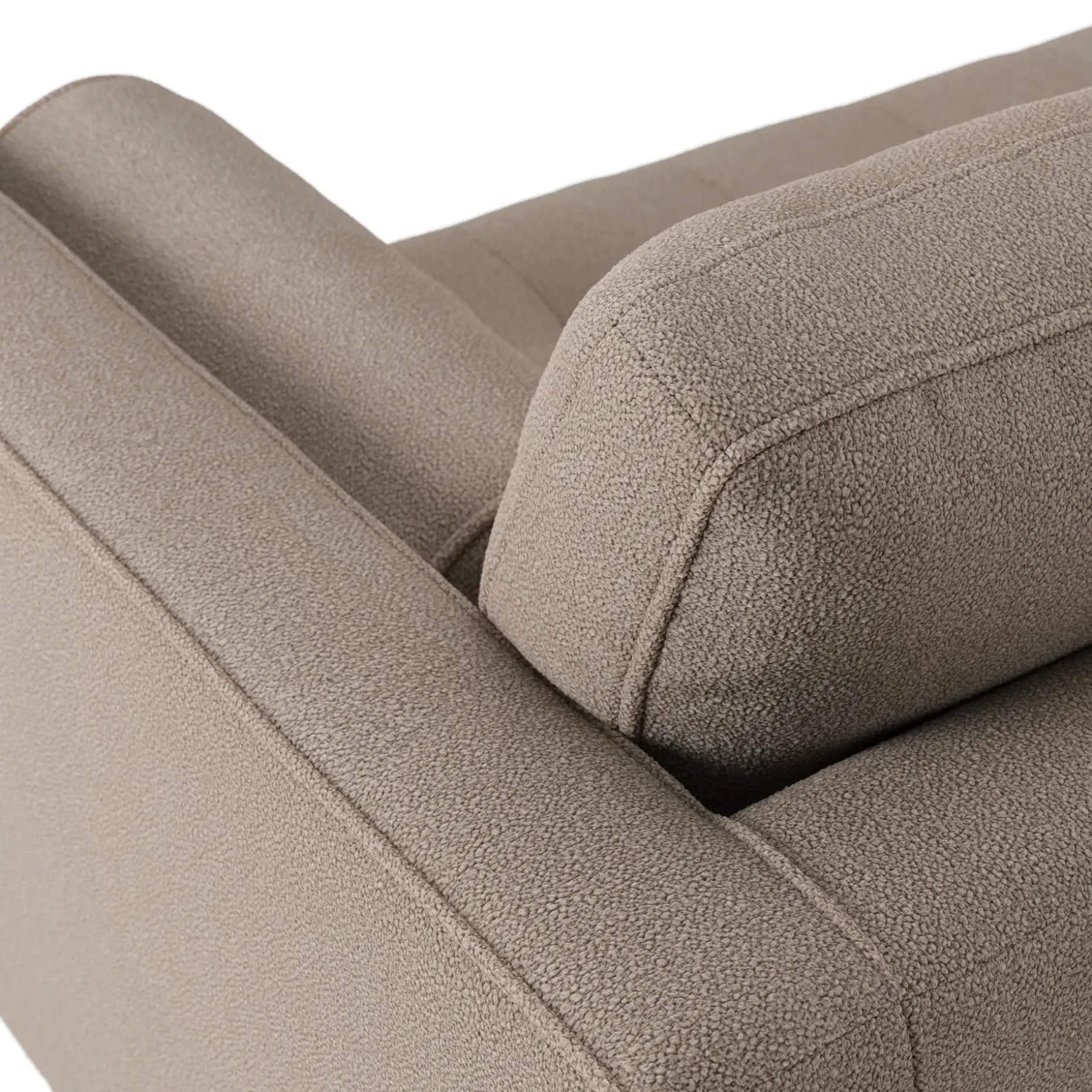 Sven 88" Tufted Sofa - Sandstone Wool Bouclé