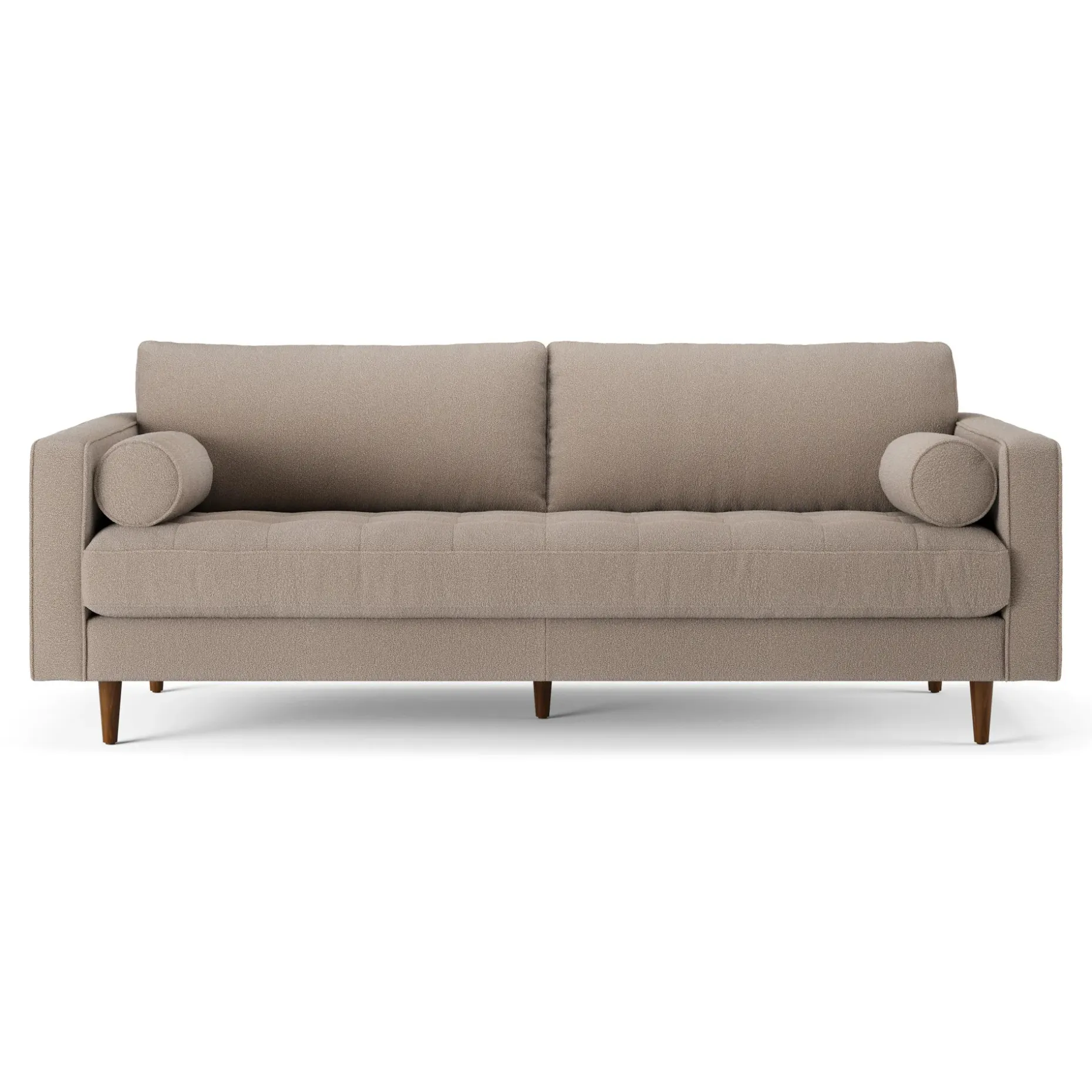 Sven 88" Tufted Sofa - Sandstone Wool Bouclé