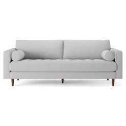 Sven 88" Tufted Sofa - Silver Ivory