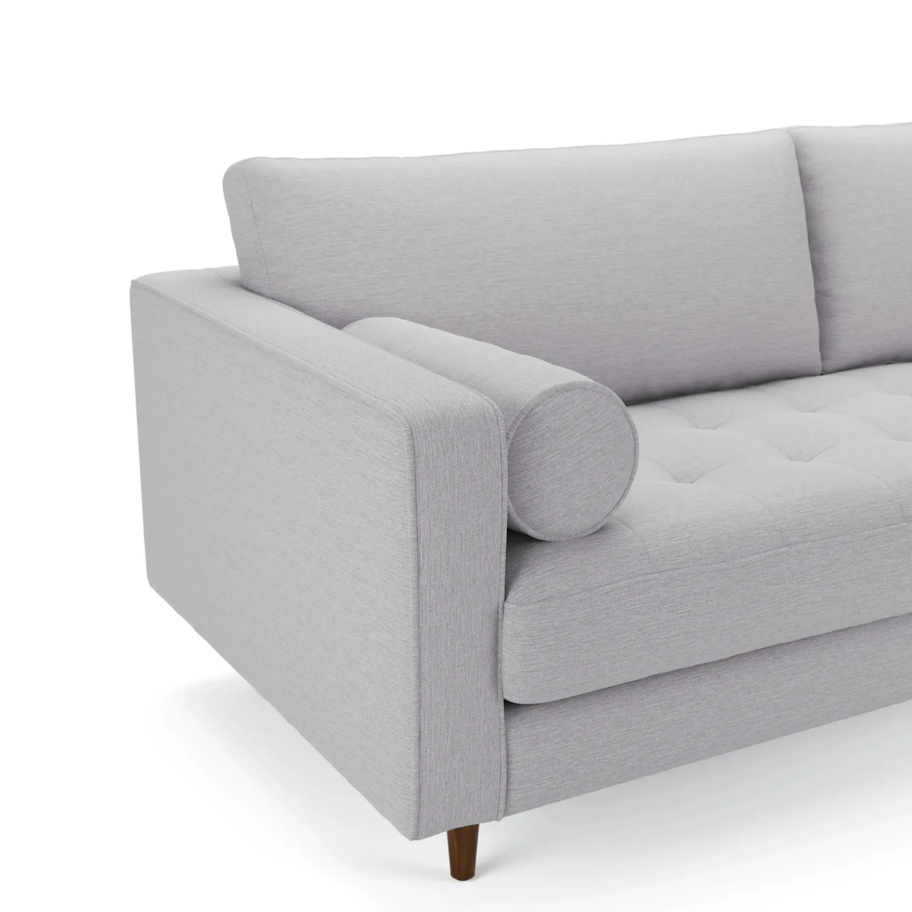 Sven 88" Tufted Sofa - Silver Ivory