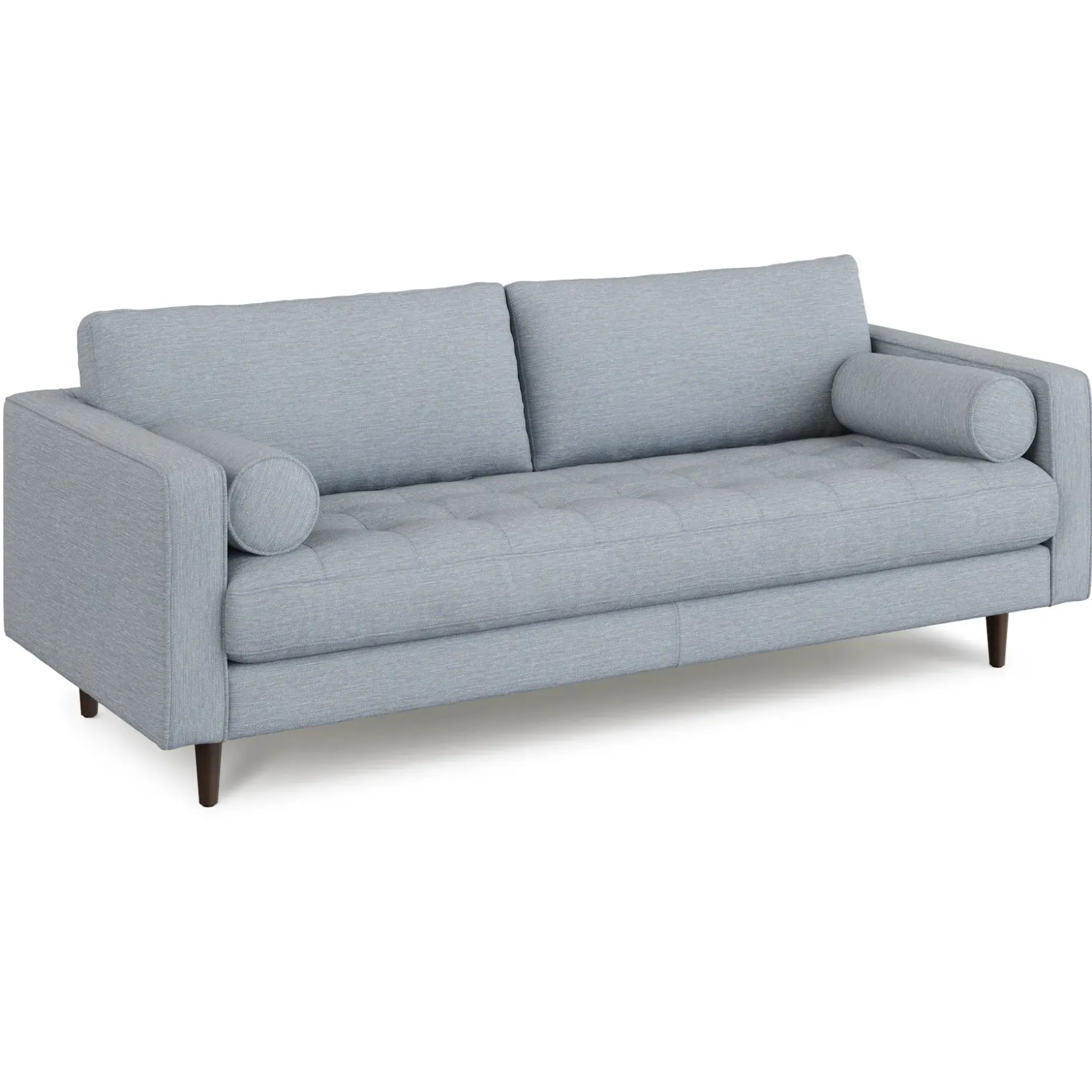 Sven 88" Tufted Sofa - Silver Light Blue