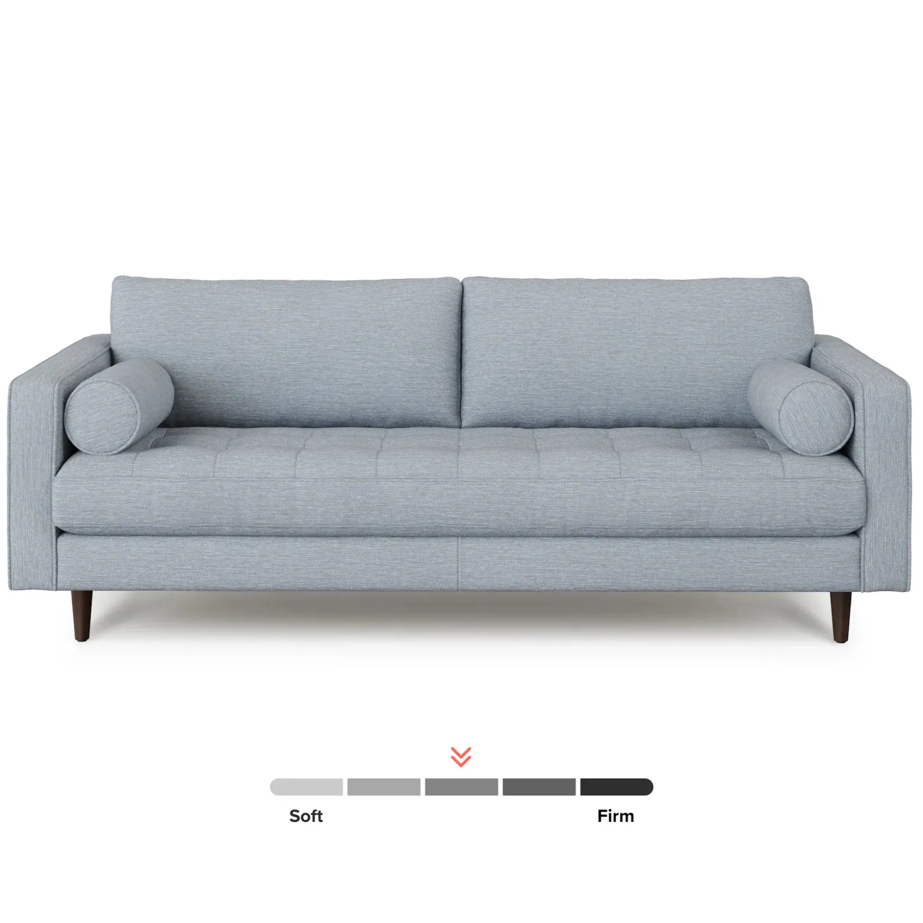 Sven 88" Tufted Sofa - Silver Light Blue