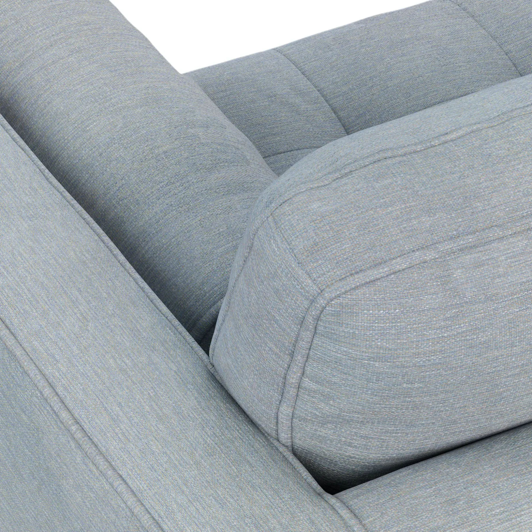 Sven 88" Tufted Sofa - Silver Light Blue