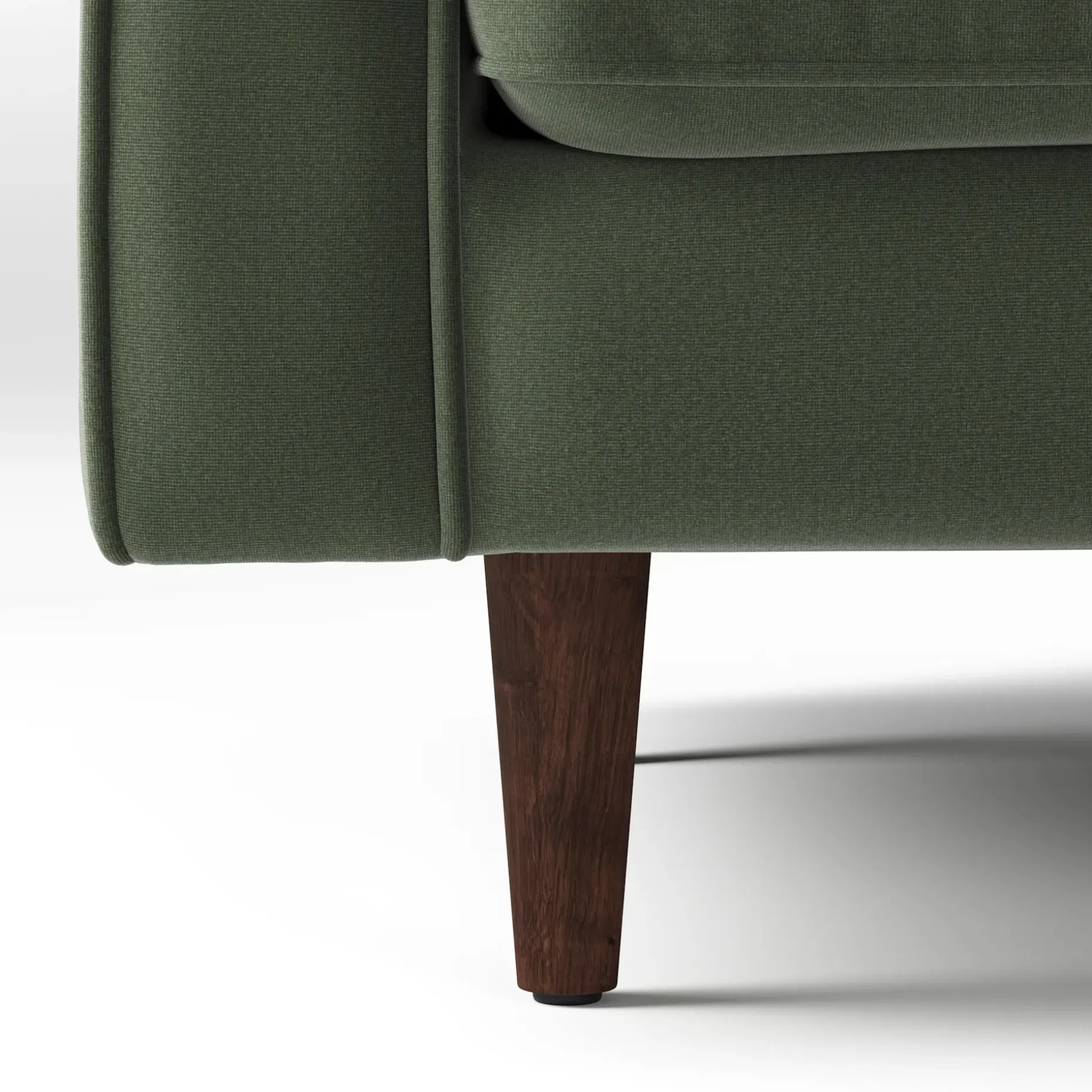Sven 91" Tufted Velvet Corner Sectional - Plush Pacific Green