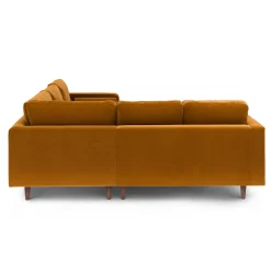 Sven 91" Tufted Velvet Corner Sectional - Plush Pacific Ginger