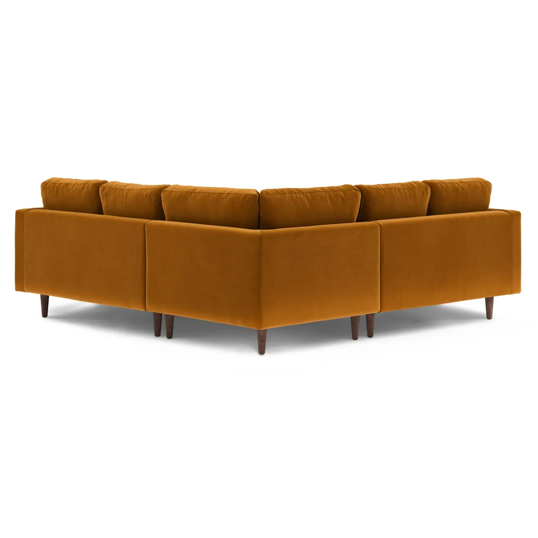 Sven 91" Tufted Velvet Corner Sectional - Plush Pacific Ginger