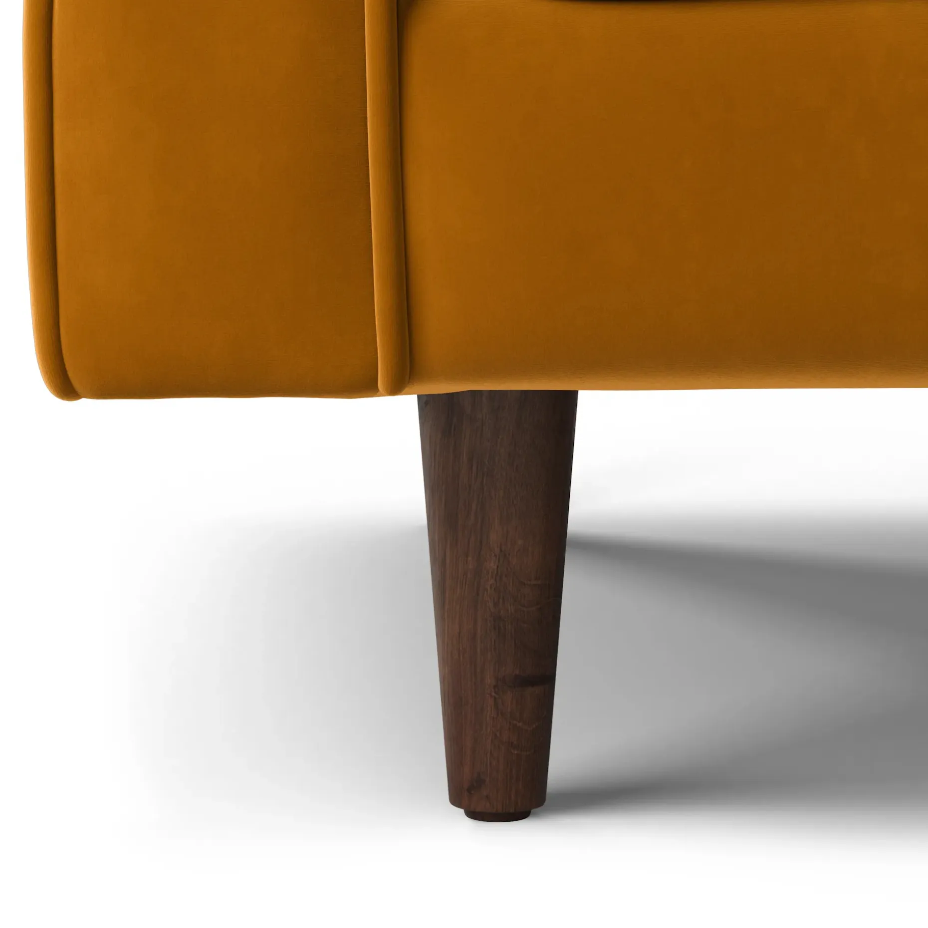 Sven 91" Tufted Velvet Corner Sectional - Plush Pacific Ginger