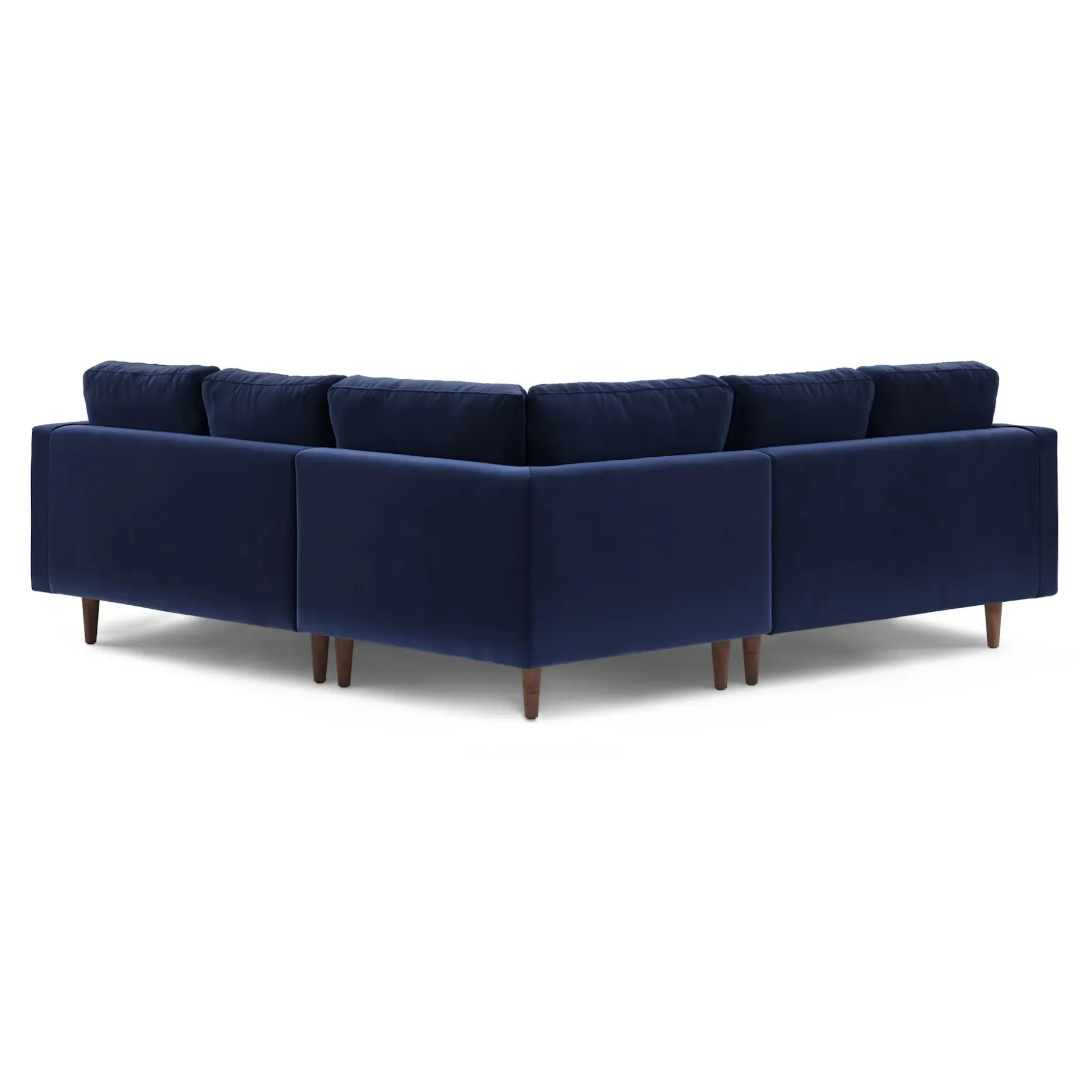 Sven 91" Tufted Velvet Corner Sectional - Plush Cascadia Blue