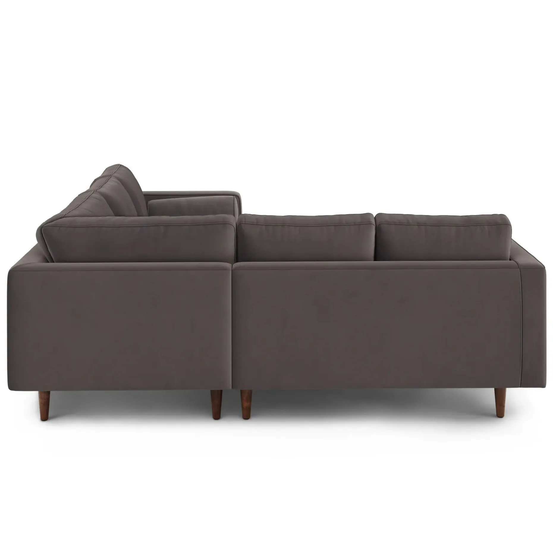 Sven 91" Tufted Velvet Corner Sectional - Hale Warm Gray