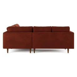 Sven 91" Tufted Velvet Corner Sectional - Hale Rust