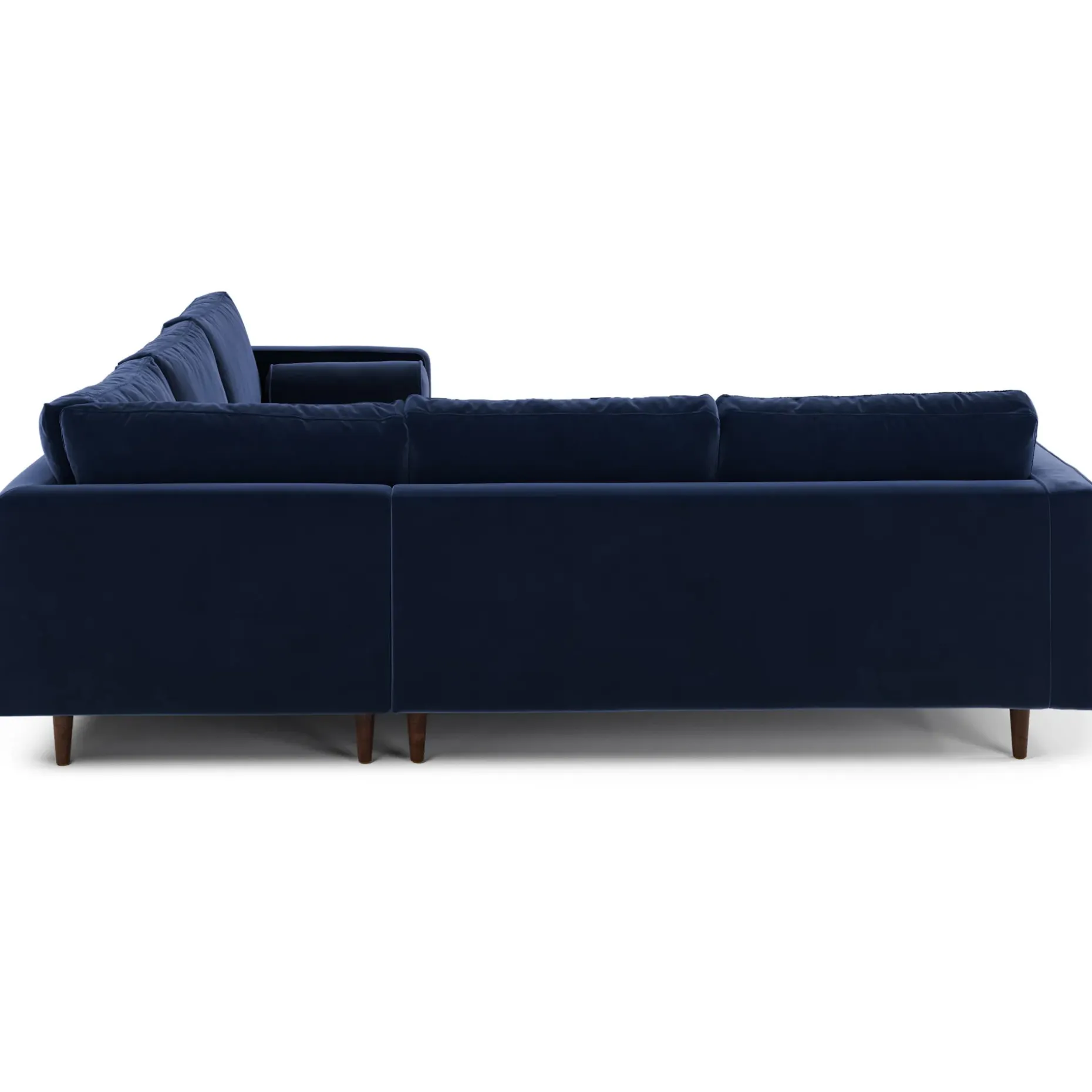 Sven 107" Tufted Velvet Corner Sectional - Plush Cascadia Blue