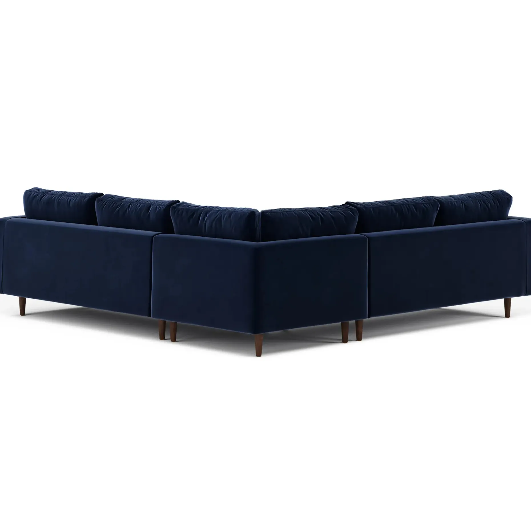 Sven 107" Tufted Velvet Corner Sectional - Plush Cascadia Blue