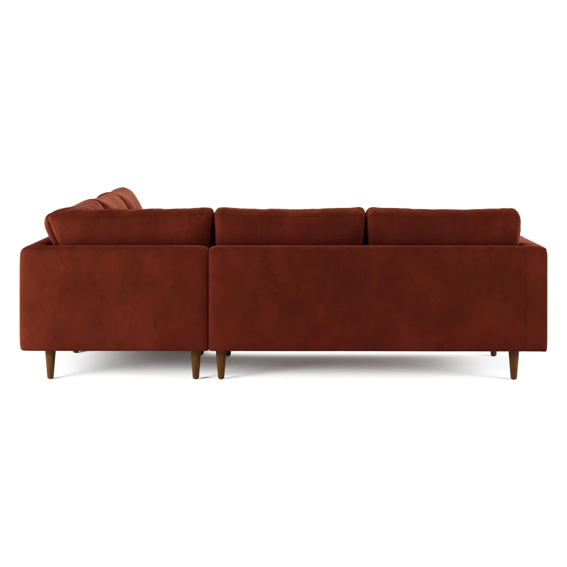 Sven 107" Tufted Velvet Corner Sectional - Hale Rust