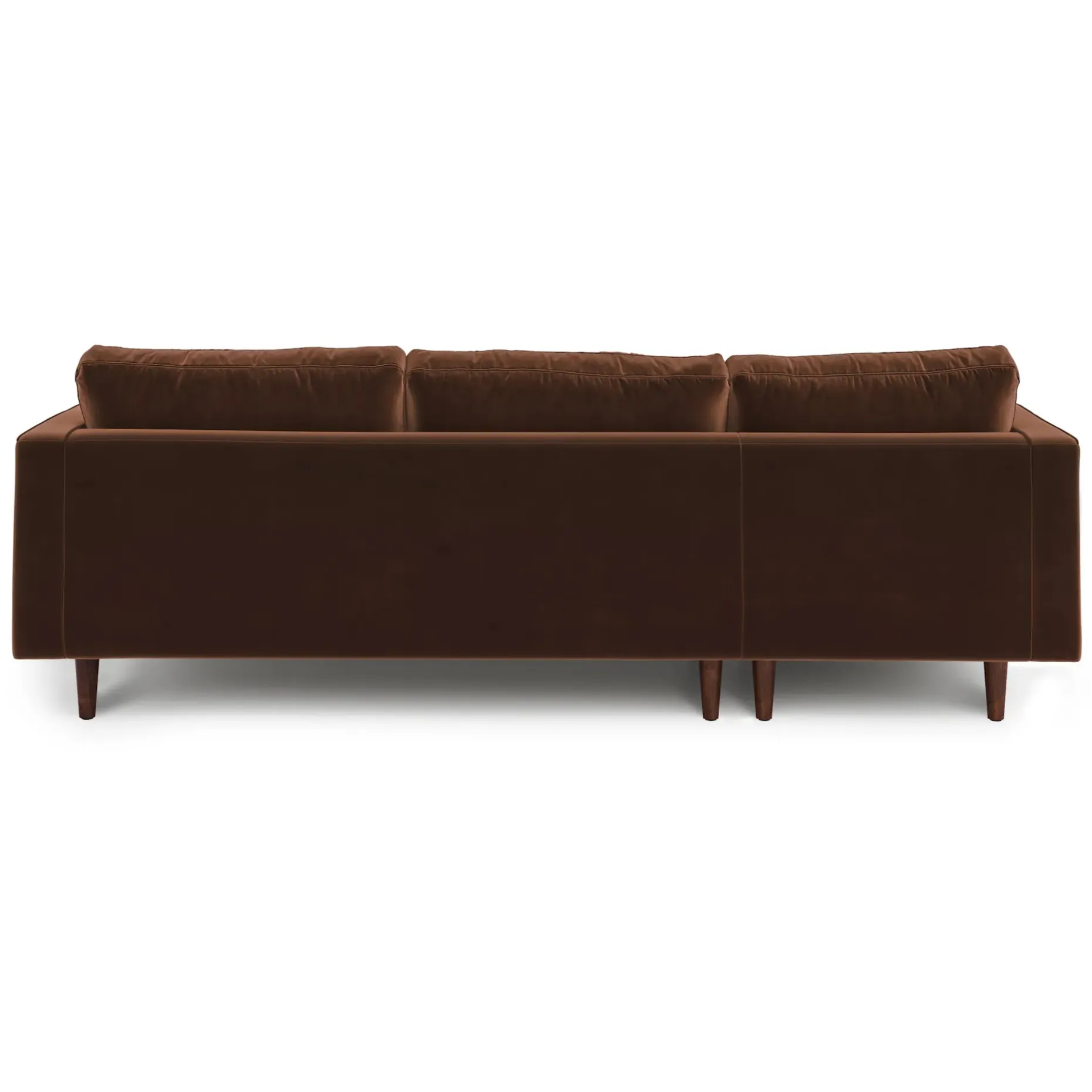 Sven 100" Tufted Velvet Left Sectional - Plush Pacific Brown