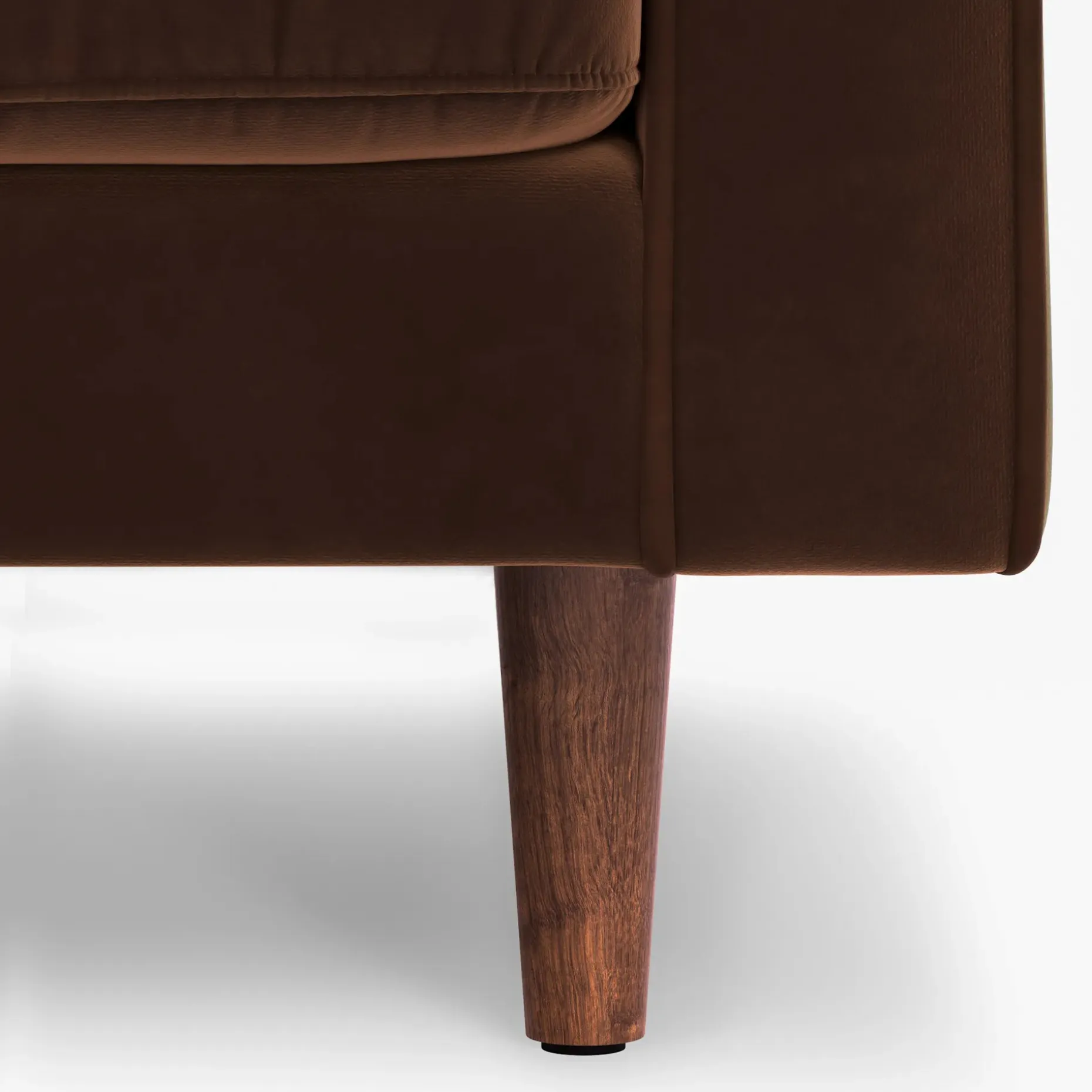 Sven 100" Tufted Velvet Left Sectional - Plush Pacific Brown