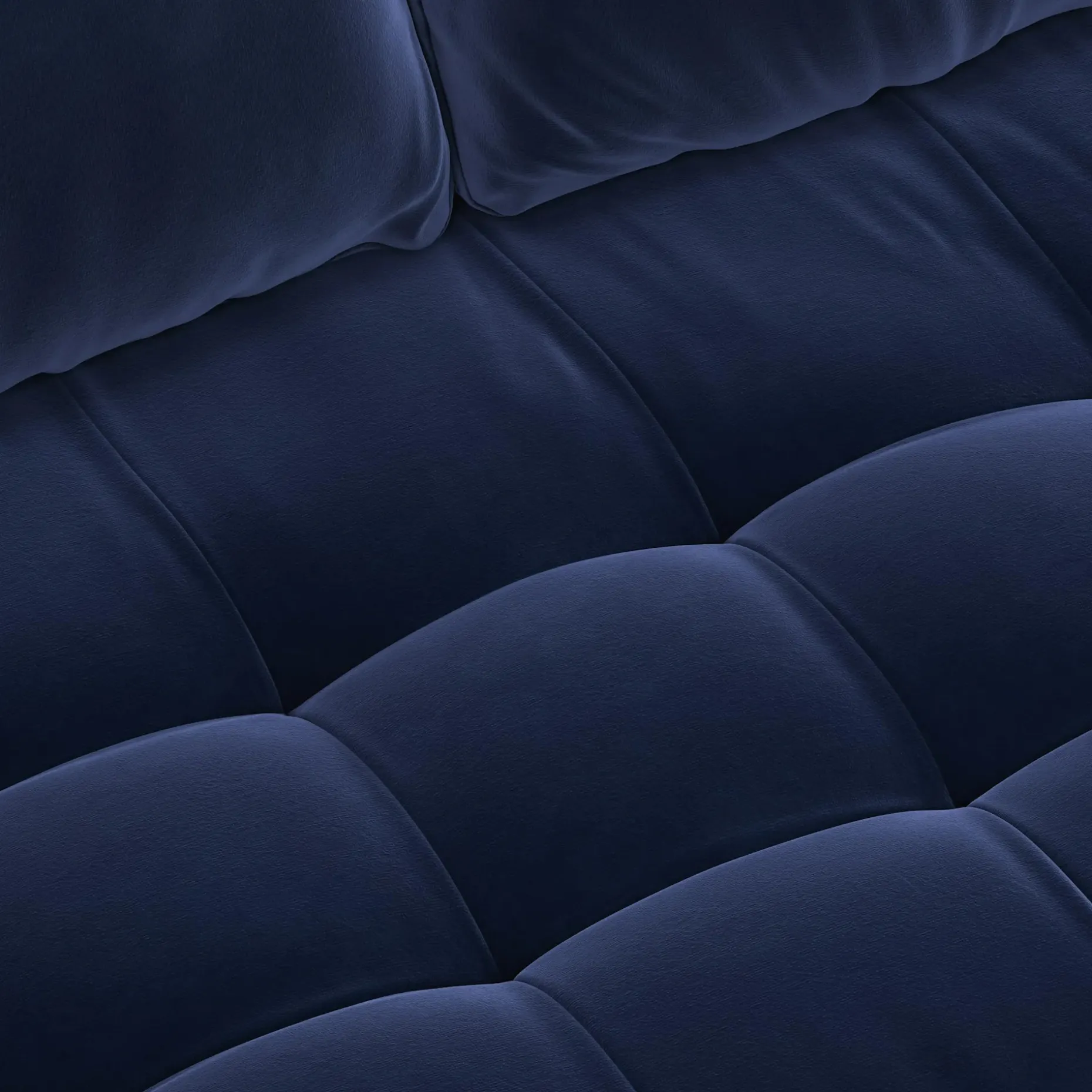 Sven 100" Tufted Velvet Left Sectional - Plush Cascadia Blue