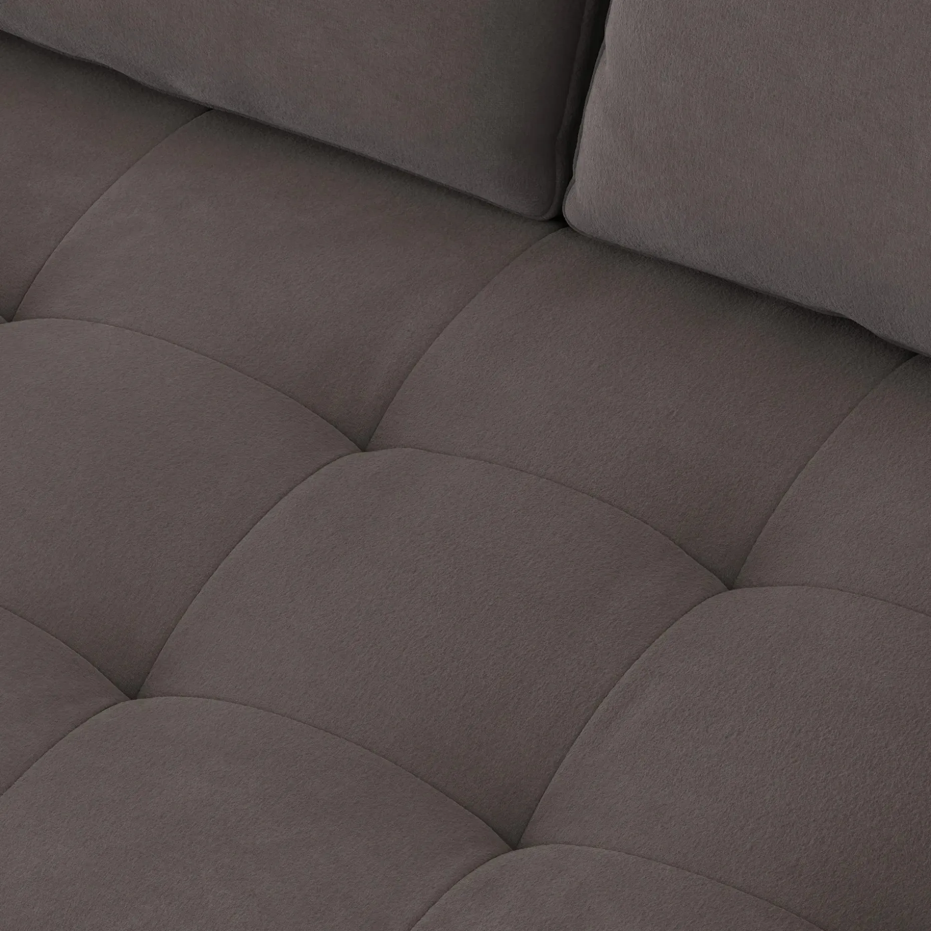 Sven 100" Tufted Velvet Left Sectional - Hale Warm Gray