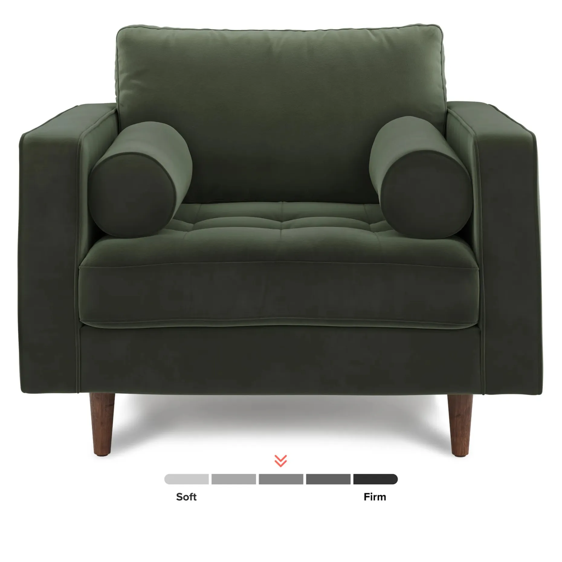 Sven 42" Tufted Velvet Lounge Chair - Plush Pacific Green