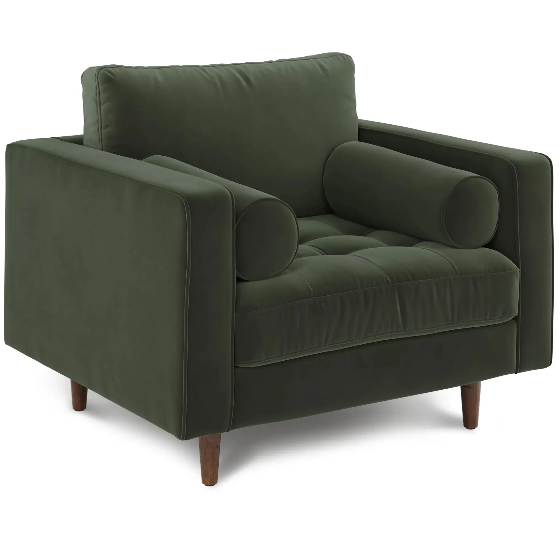 Sven 42" Tufted Velvet Lounge Chair - Plush Pacific Green