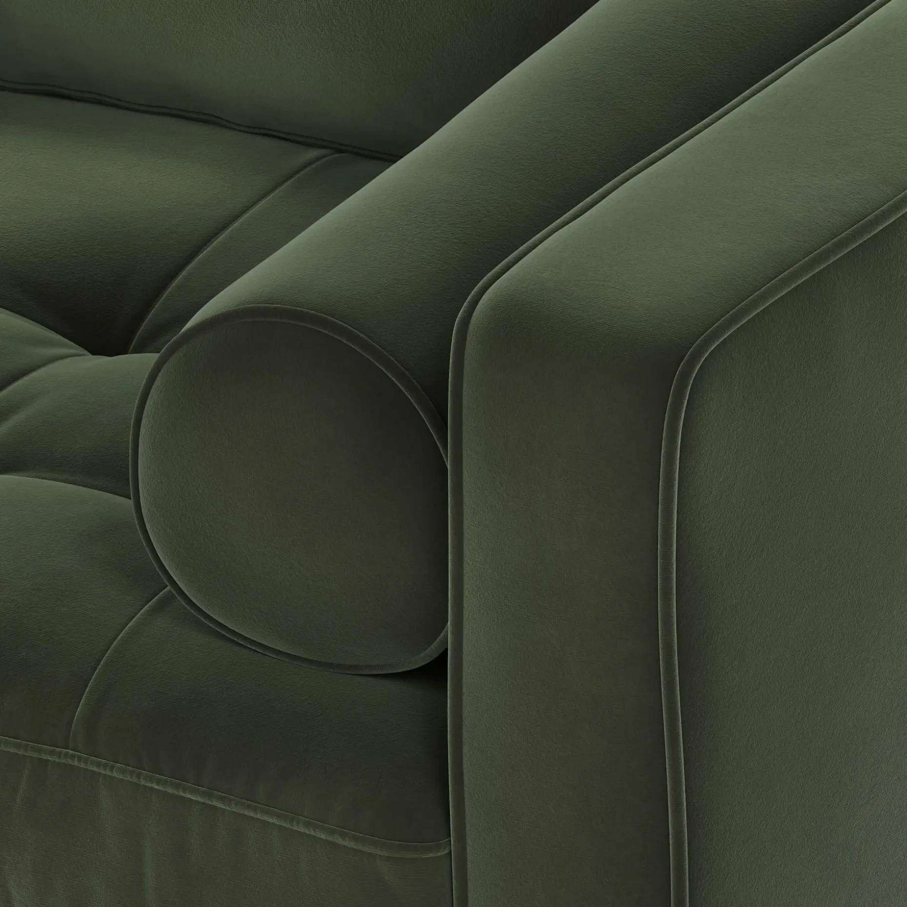 Sven 42" Tufted Velvet Lounge Chair - Plush Pacific Green