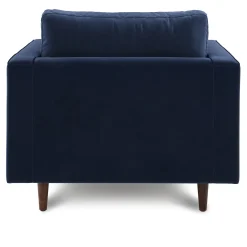 Sven 42" Tufted Velvet Lounge Chair - Plush Cascadia Blue