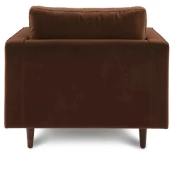 Sven 42" Tufted Velvet Lounge Chair - Plush Pacific Brown