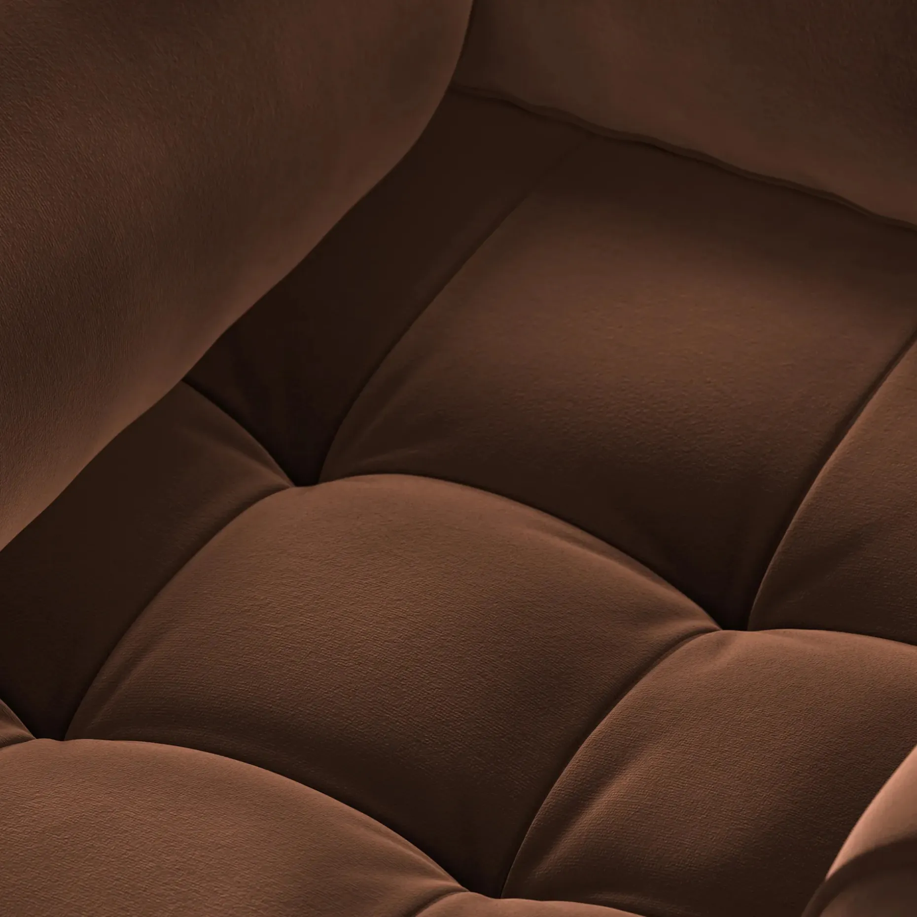 Sven 42" Tufted Velvet Lounge Chair - Plush Pacific Brown
