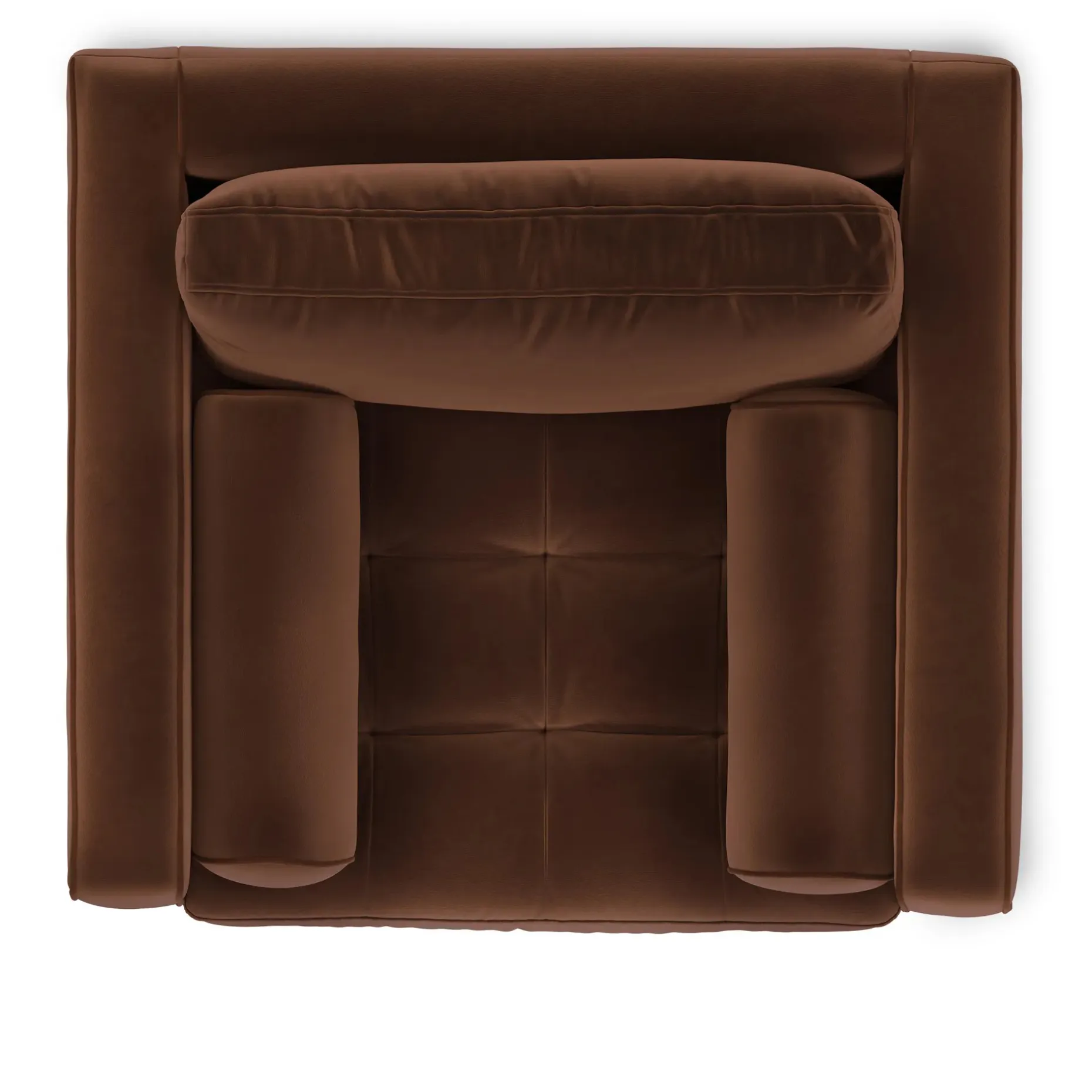 Sven 42" Tufted Velvet Lounge Chair - Plush Pacific Brown