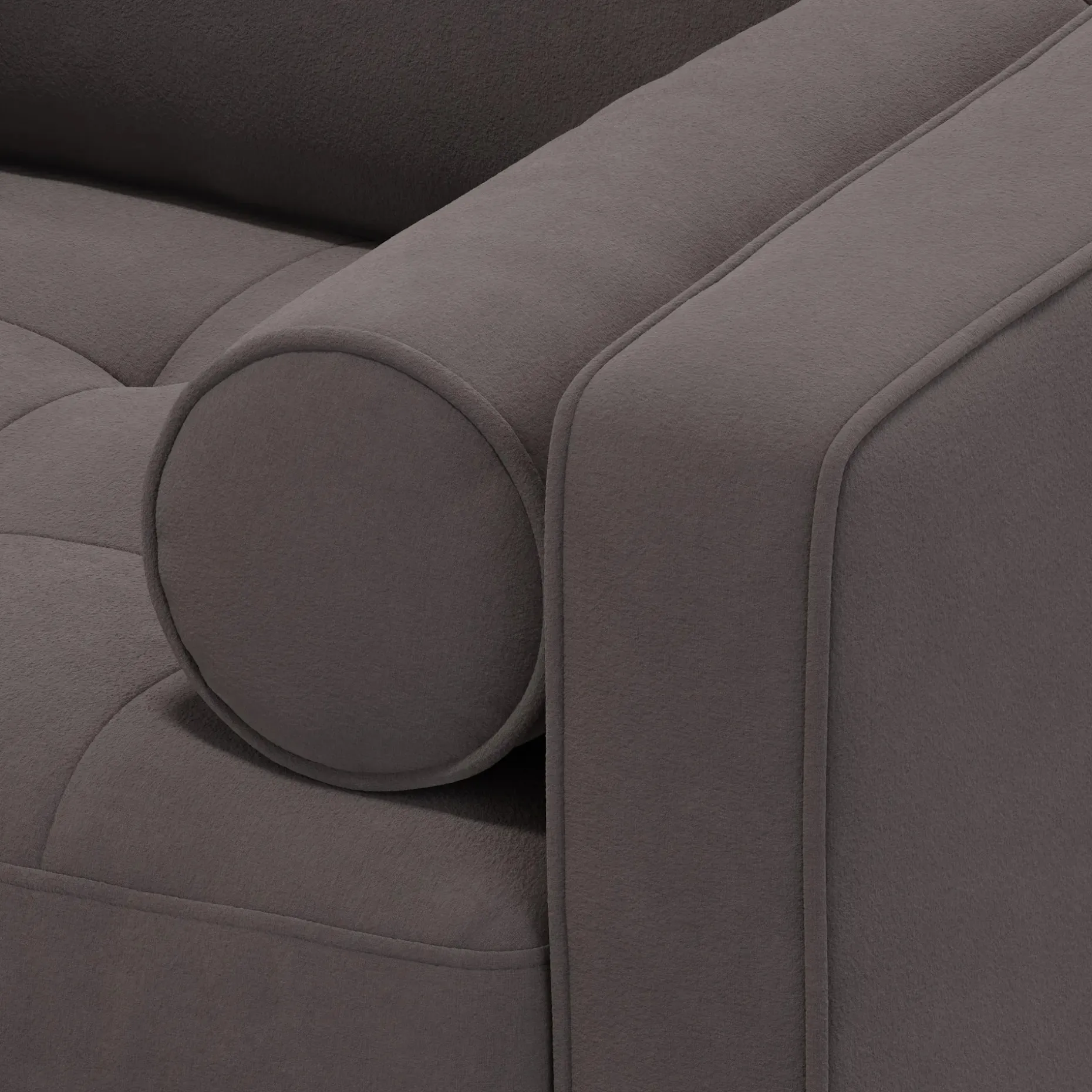 Sven 42" Tufted Velvet Lounge Chair - Hale Warm Gray