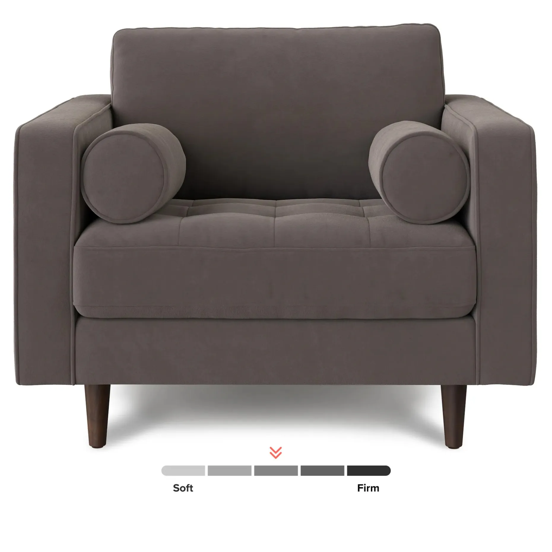 Sven 42" Tufted Velvet Lounge Chair - Hale Warm Gray
