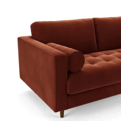 Sven 72" Tufted Velvet Loveseat - Hale Rust