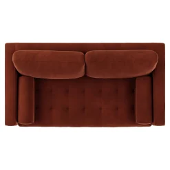 Sven 72" Tufted Velvet Loveseat - Hale Rust