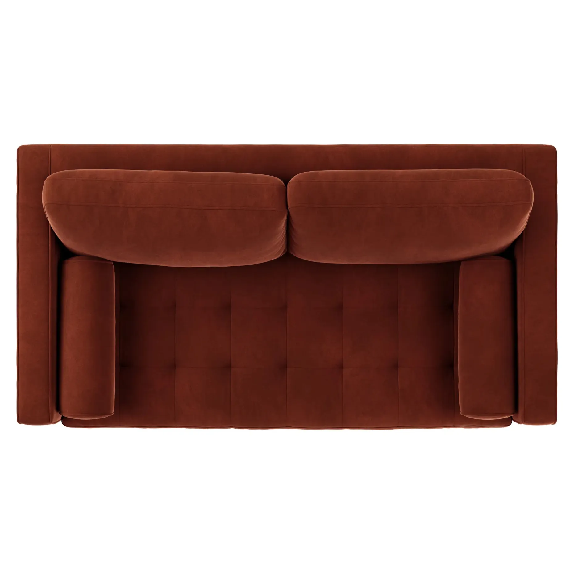 Sven 72" Tufted Velvet Loveseat - Hale Rust