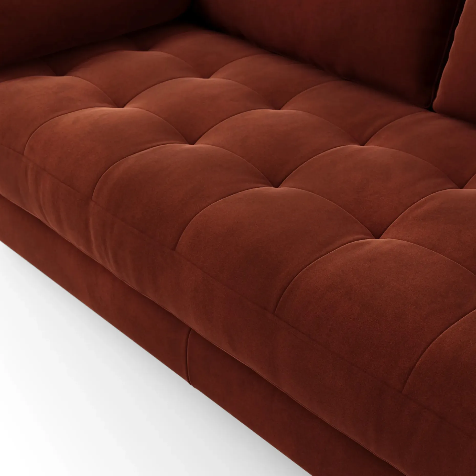 Sven 72" Tufted Velvet Loveseat - Hale Rust