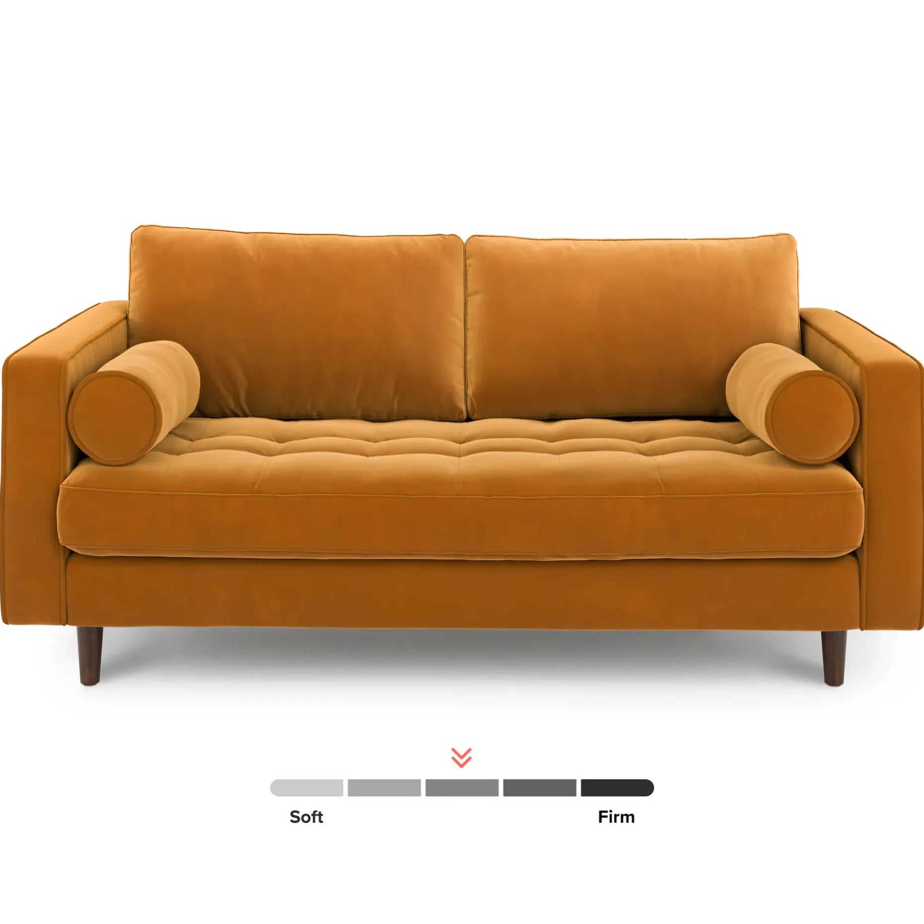 Sven 72" Tufted Velvet Loveseat - Plush Pacific Ginger