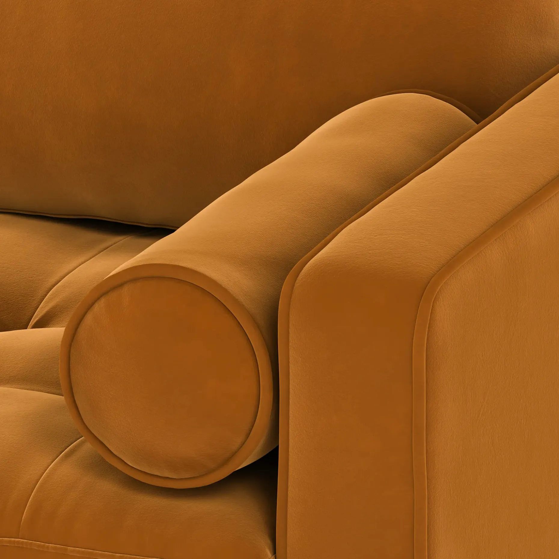 Sven 72" Tufted Velvet Loveseat - Plush Pacific Ginger
