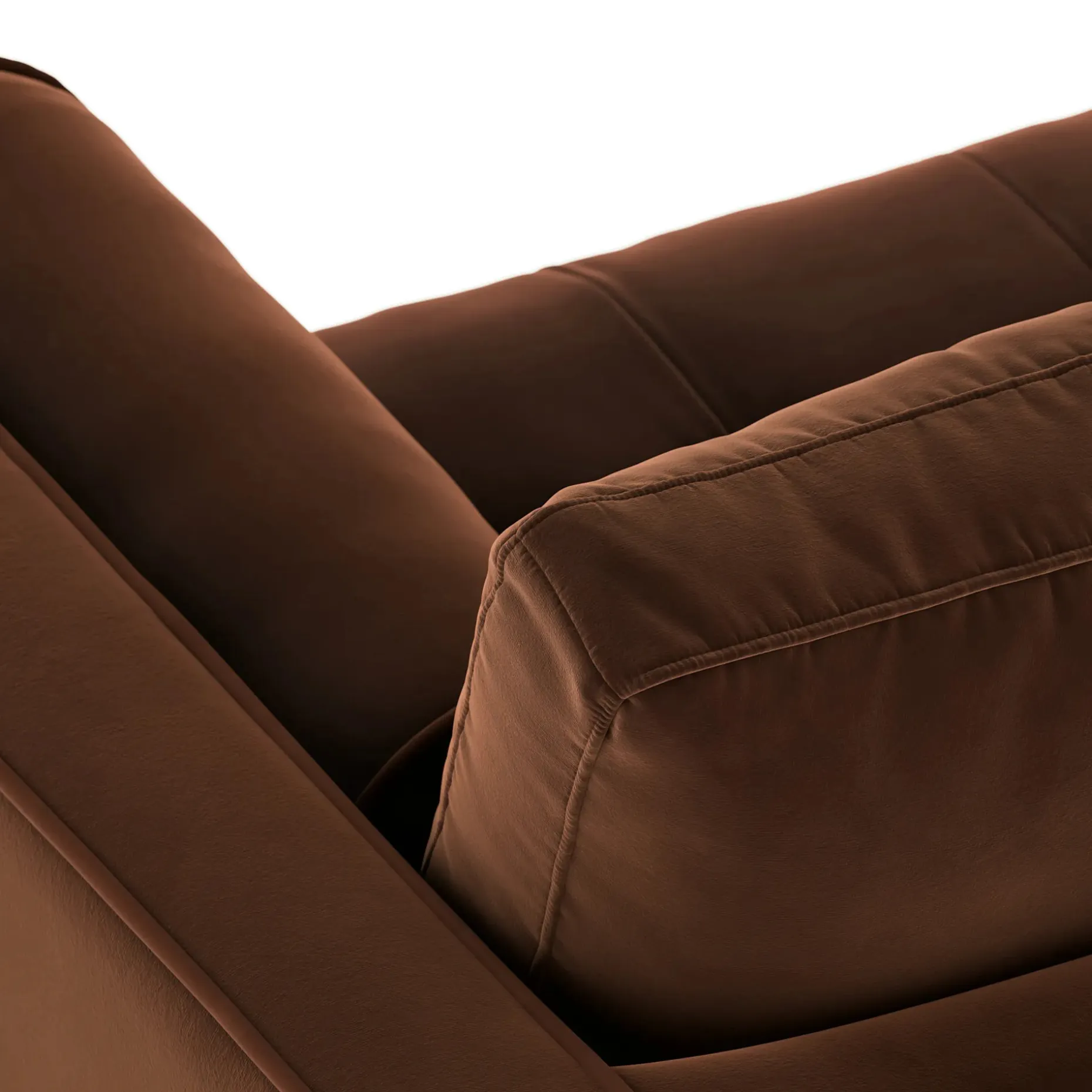Sven 72" Tufted Velvet Loveseat - Plush Pacific Brown