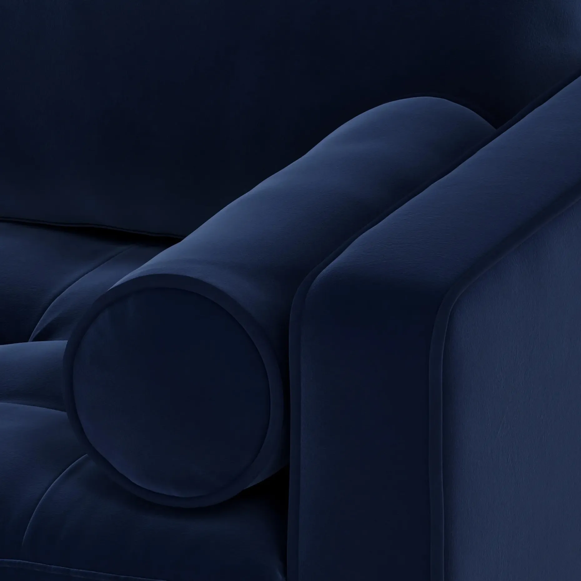 Sven 72" Tufted Velvet Loveseat - Plush Cascadia Blue