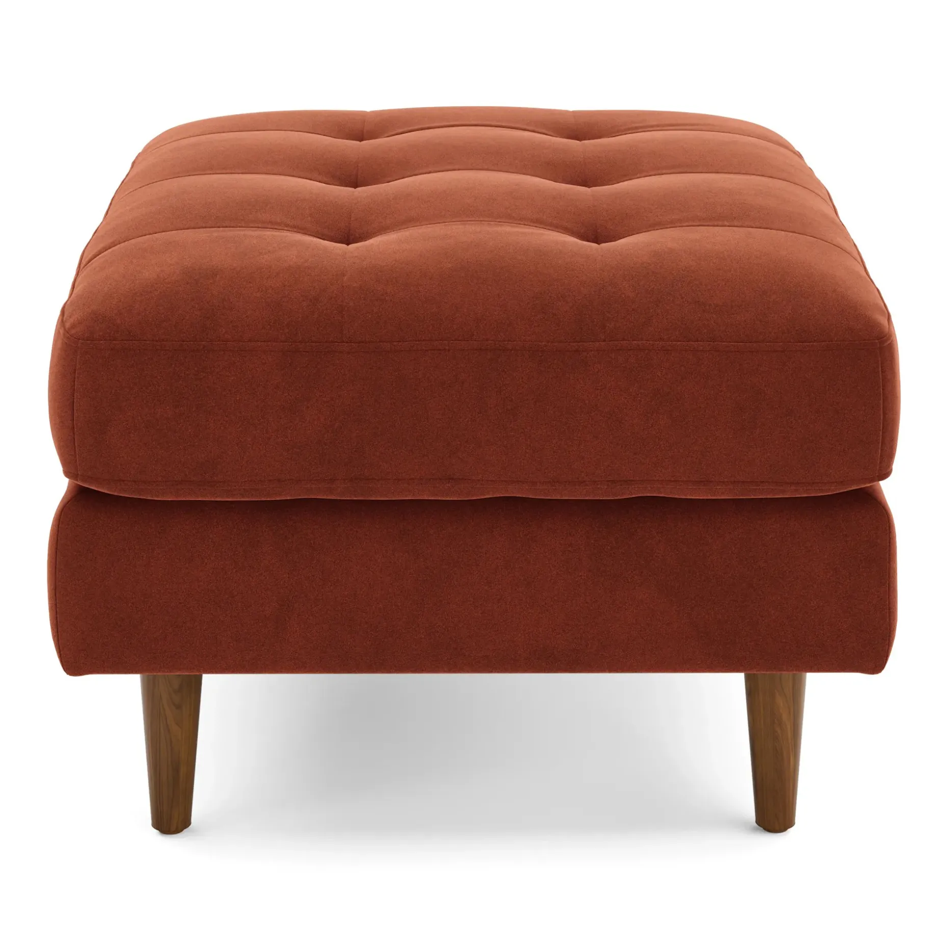 Sven 30" Tufted Velvet Ottoman - Hale Rust