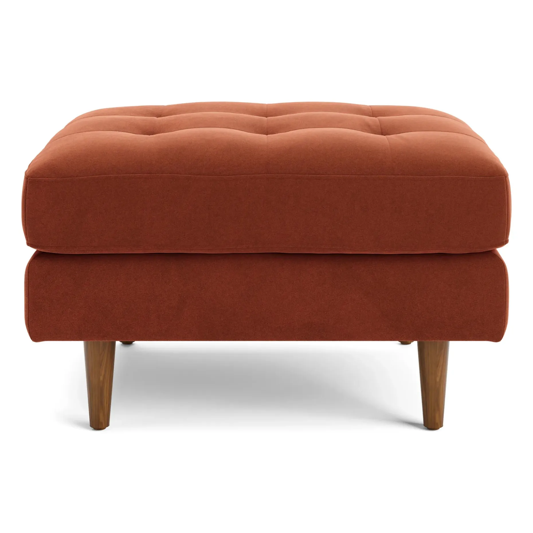 Sven 30" Tufted Velvet Ottoman - Hale Rust