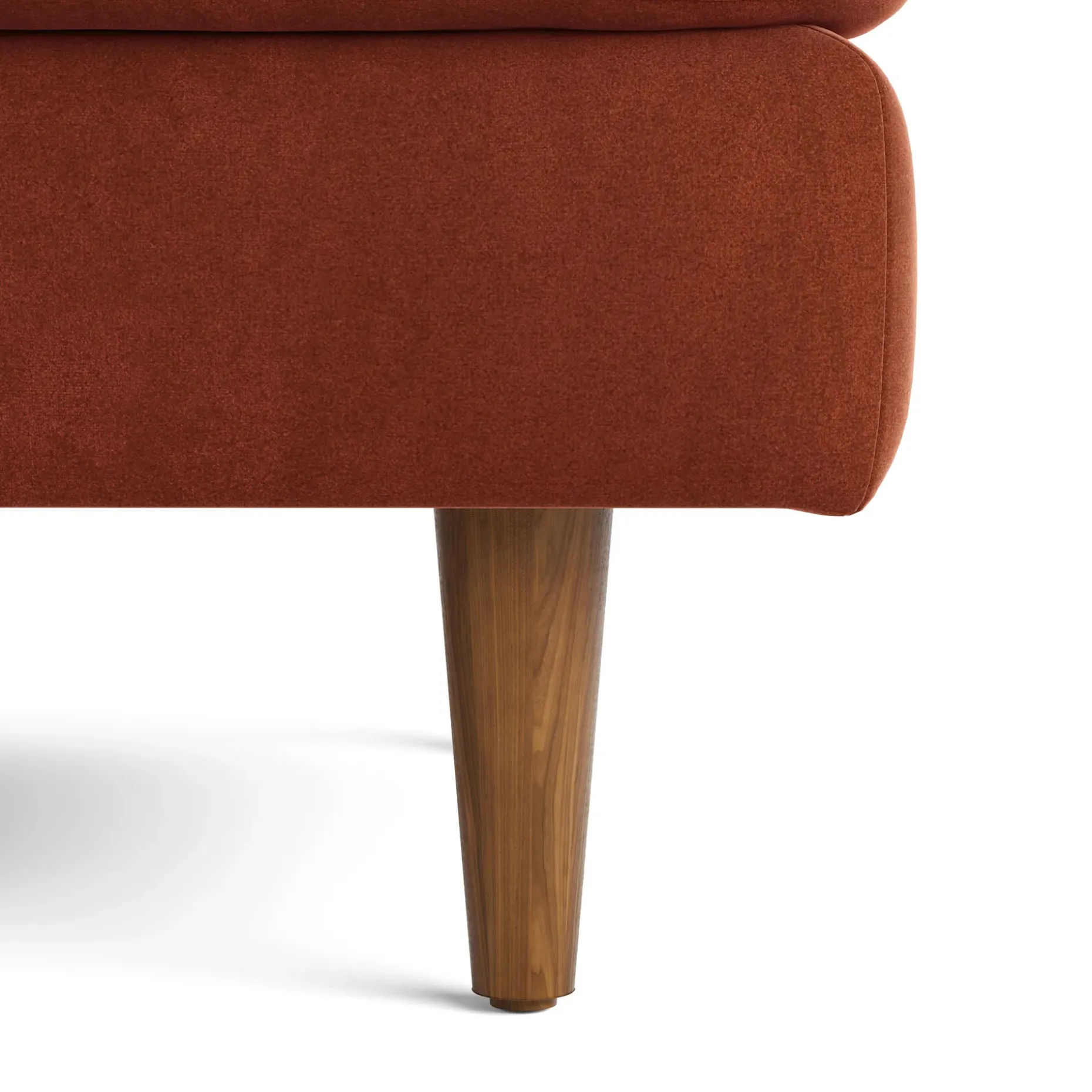 Sven 30" Tufted Velvet Ottoman - Hale Rust
