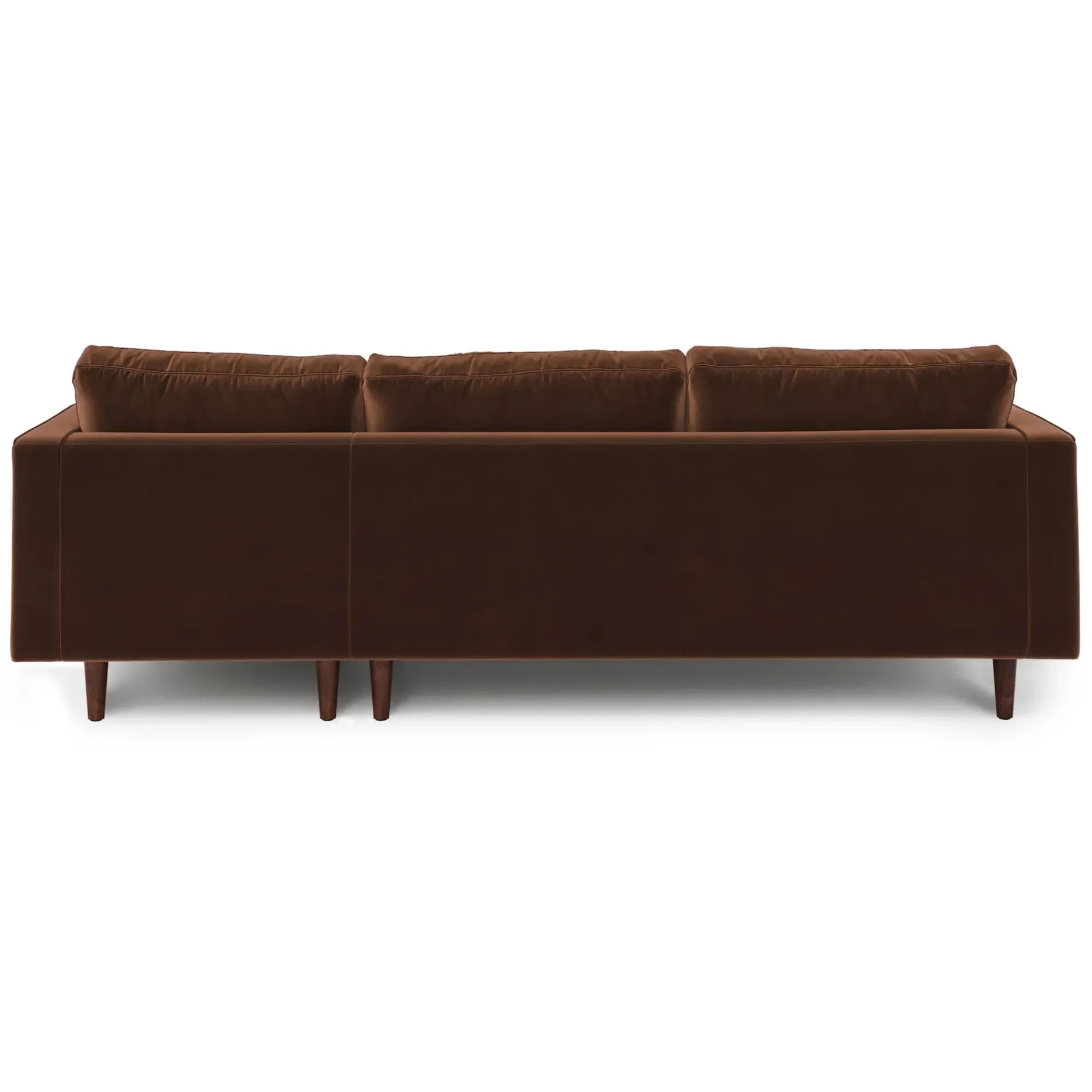 Sven 100" Tufted Velvet Right Sectional - Plush Pacific Brown