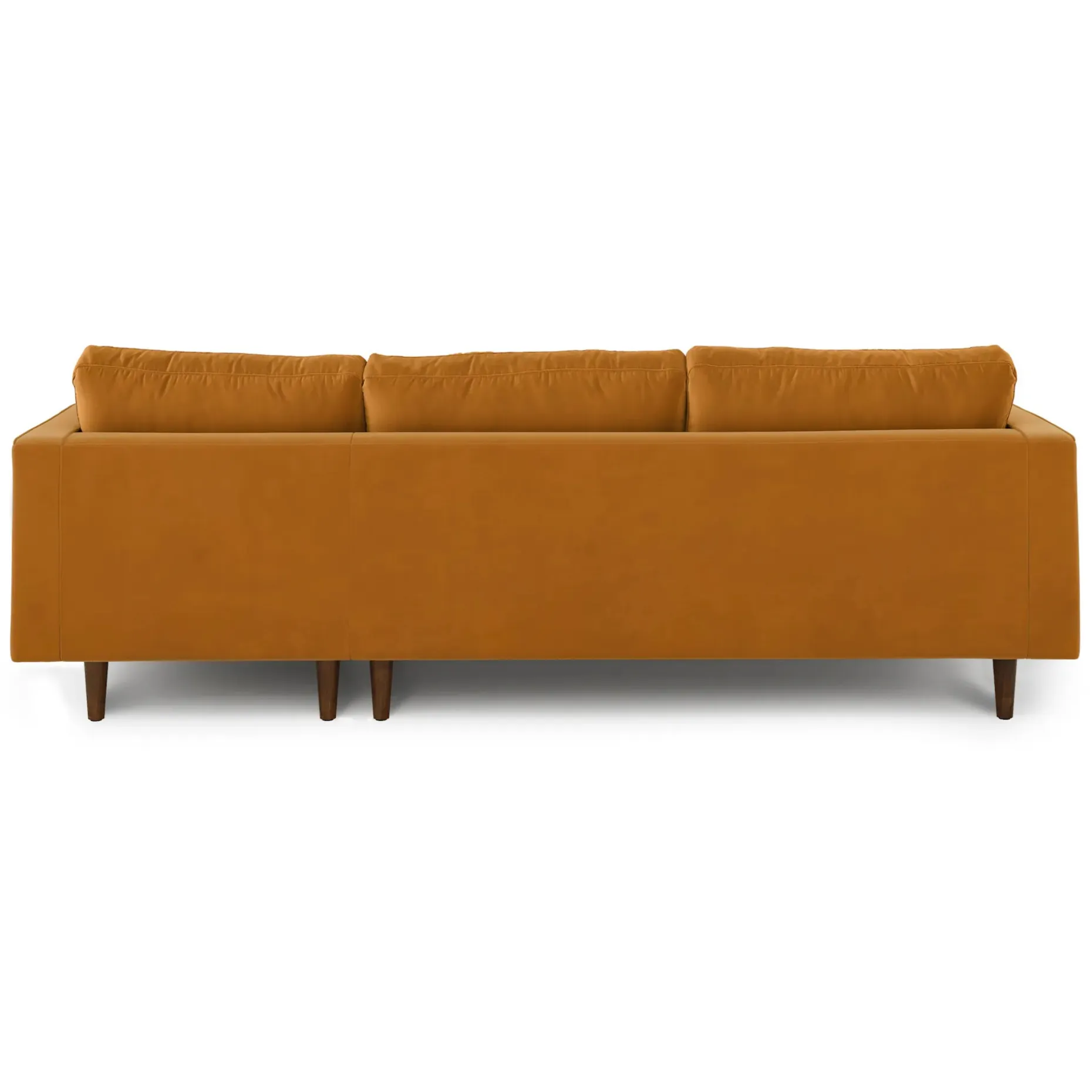 Sven 100" Tufted Velvet Right Sectional - Plush Pacific Ginger