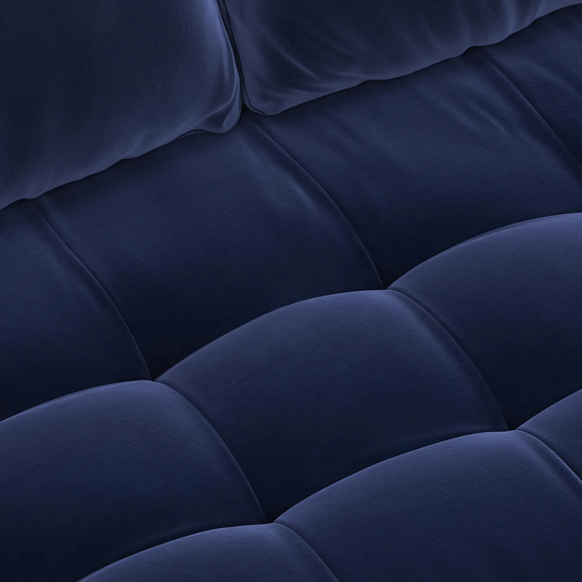 Sven 100" Tufted Velvet Right Sectional - Plush Cascadia Blue