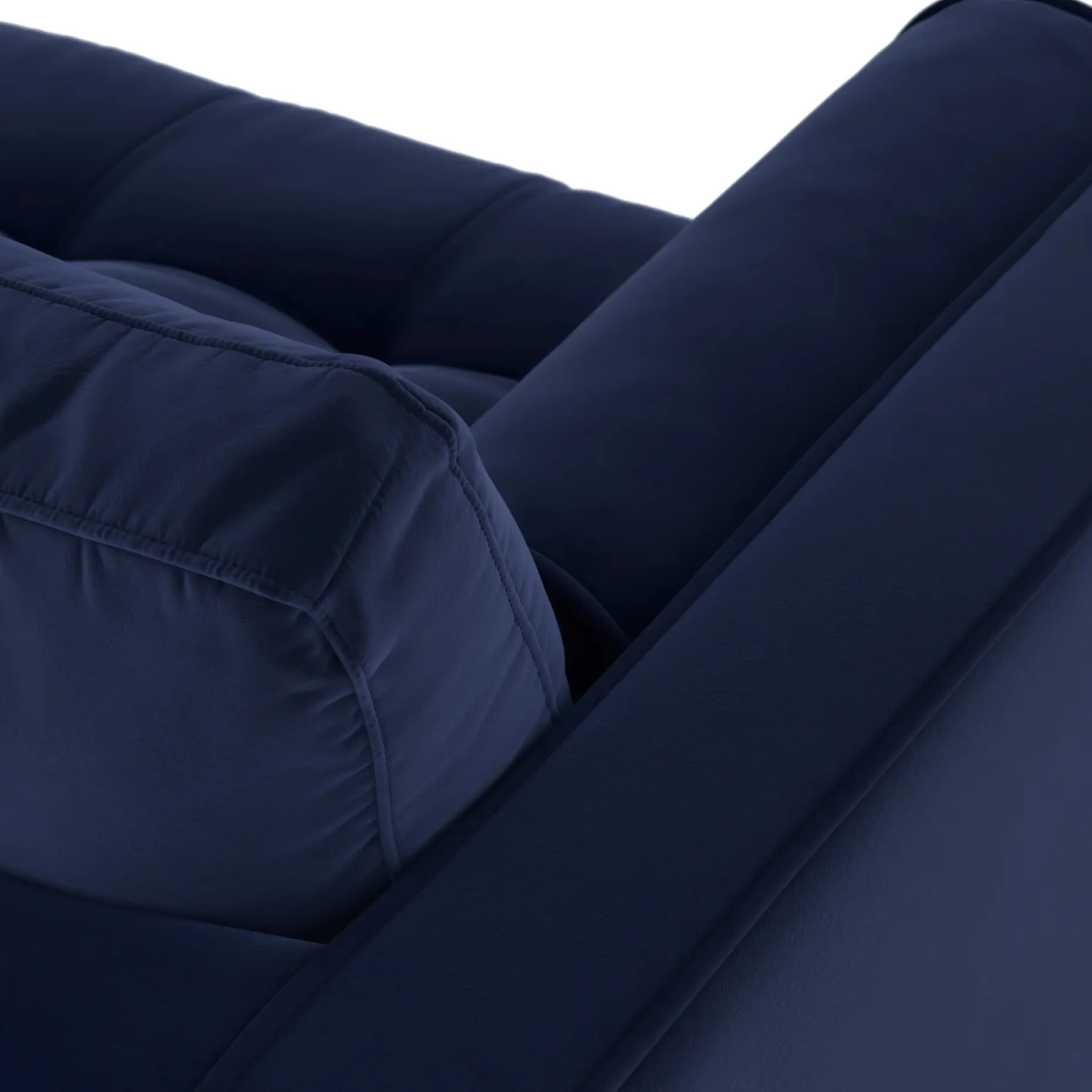 Sven 100" Tufted Velvet Right Sectional - Plush Cascadia Blue