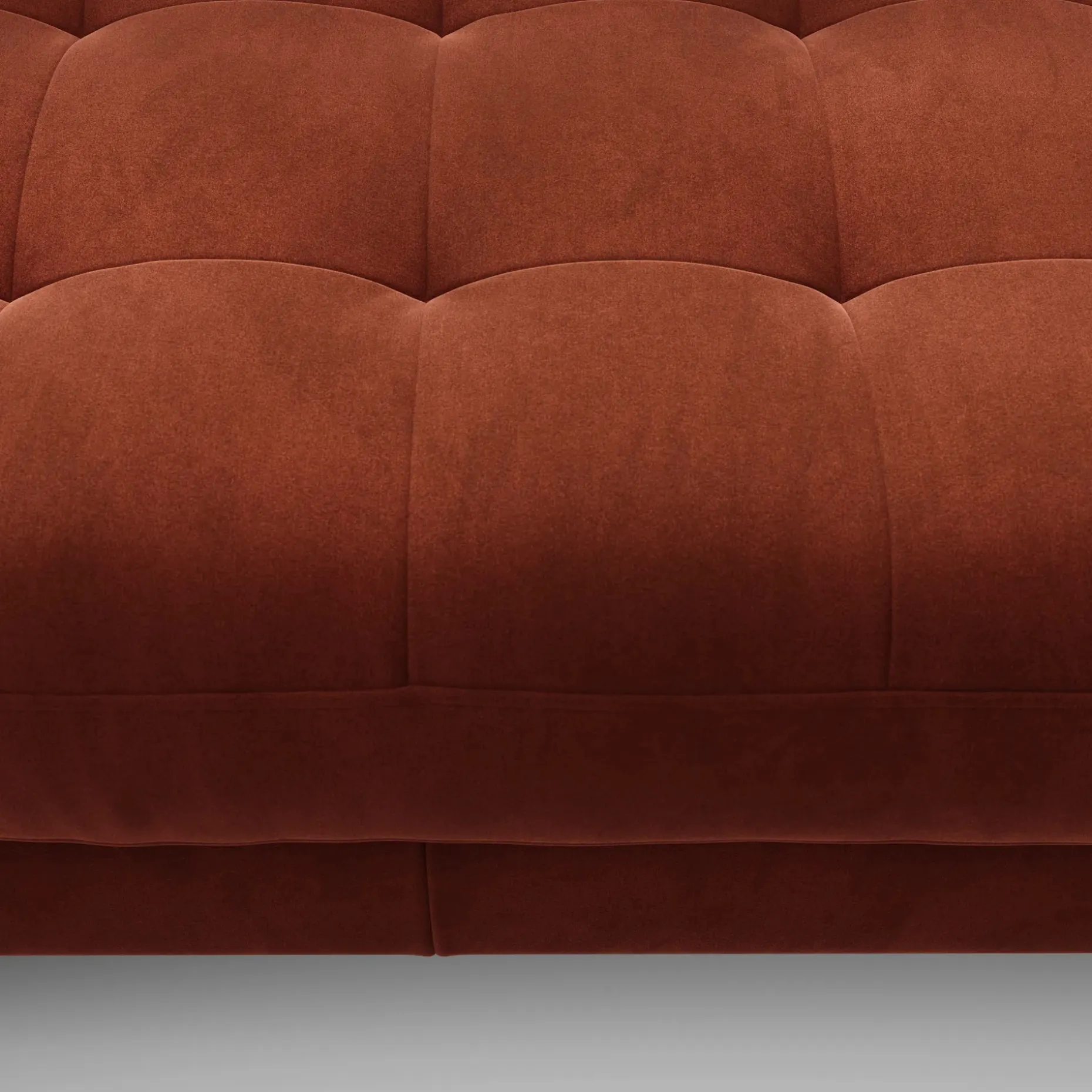 Sven 100" Tufted Velvet Right Sectional - Hale Rust