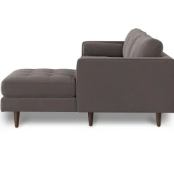 Sven 100" Tufted Velvet Right Sectional - Hale Warm Gray