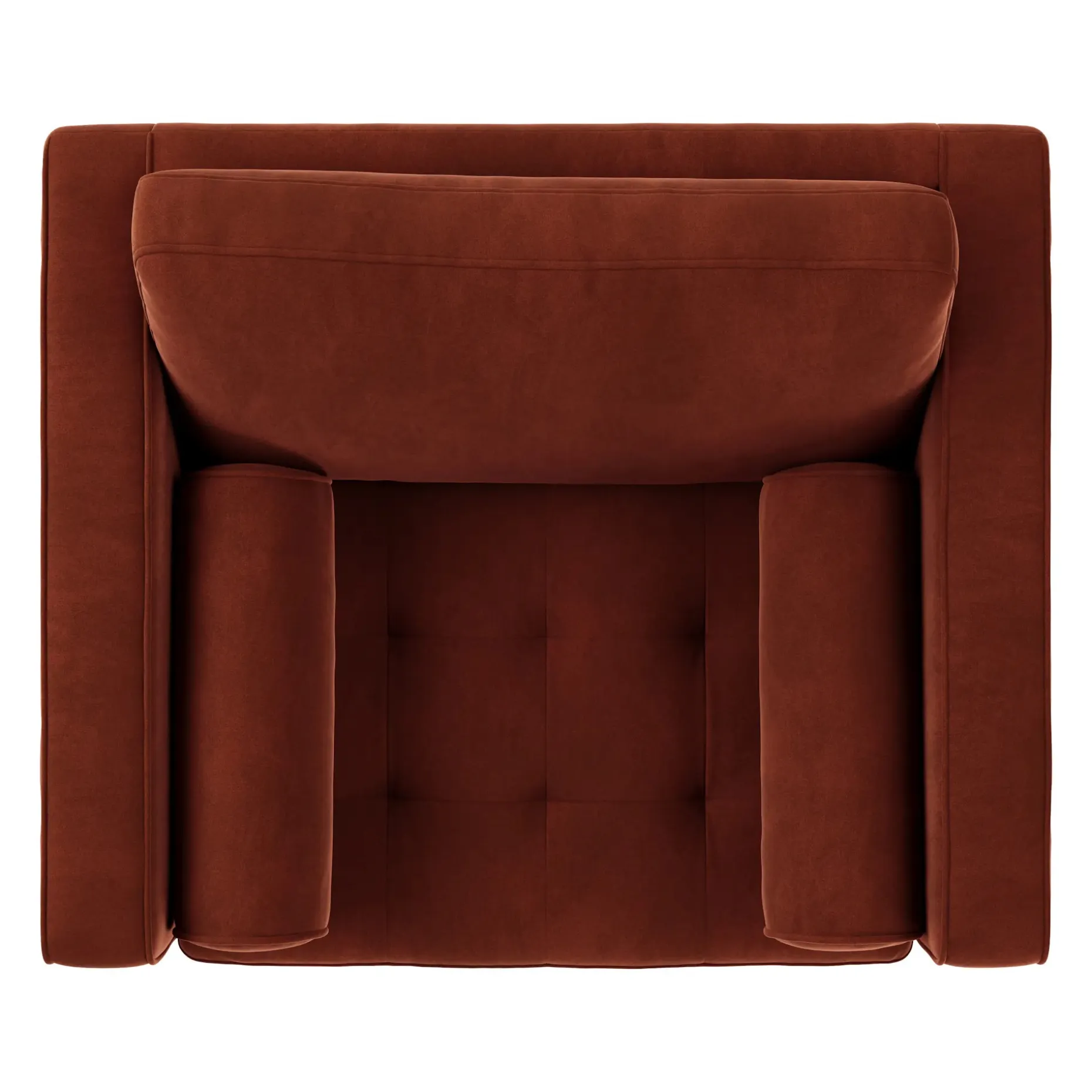 Sven 45.5" Tufted Velvet Sleeper Chair - Hale Rust